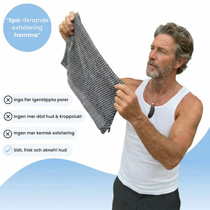 SilkyScrub - Exfolierande Antibakteriell Duschhandduk