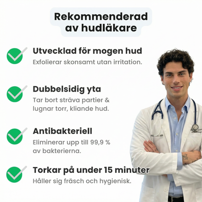 SilkyScrub - Exfolierande Antibakteriell Duschhandduk